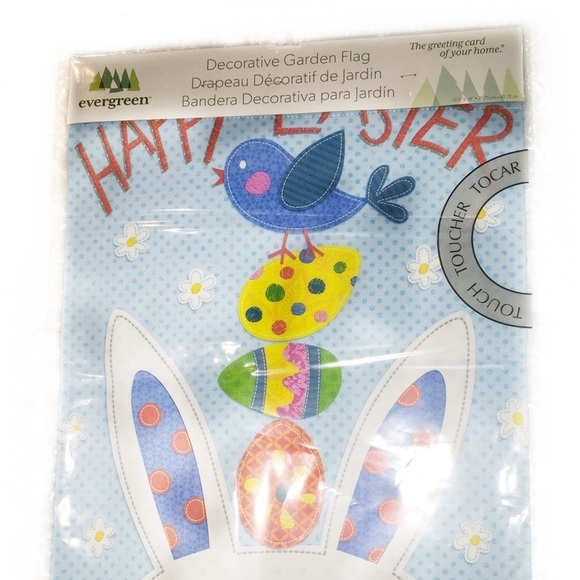 Garden Flag Easter Bunny Spring Lawn Decor Garden Flag Multicolor 12.5 x 18 inch - Picture 2 of 7